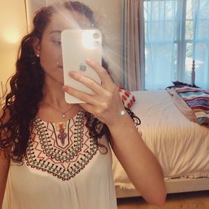 Anthropology embroidered tank top